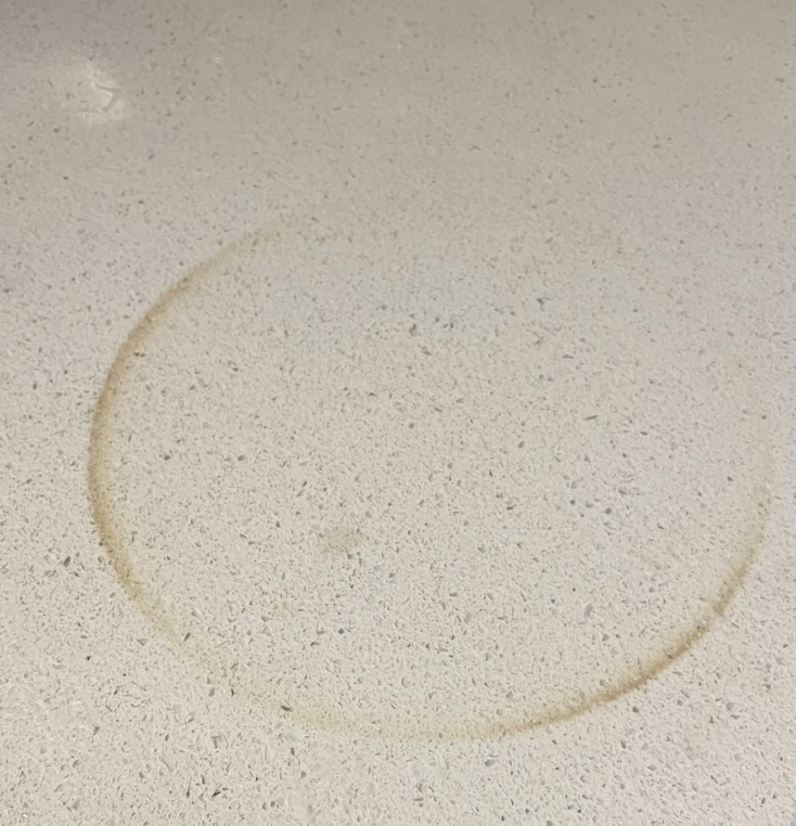 Countertop with dirt